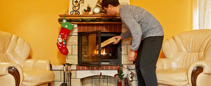 Rusted Metal Fireplace Restoration in Walnut Creek, California